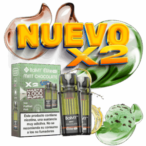 Pack de 2 Recargas Pod Desechable BALMY Elite Pro Mint Chocolate