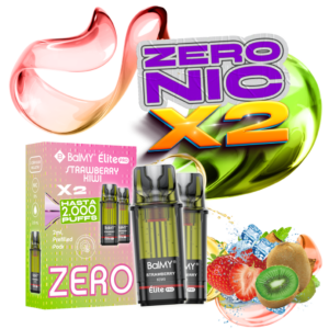 Pack de 2 Recargas Para Pod Desechable BALMY Elite Pro Strawberry Kiwi Zero