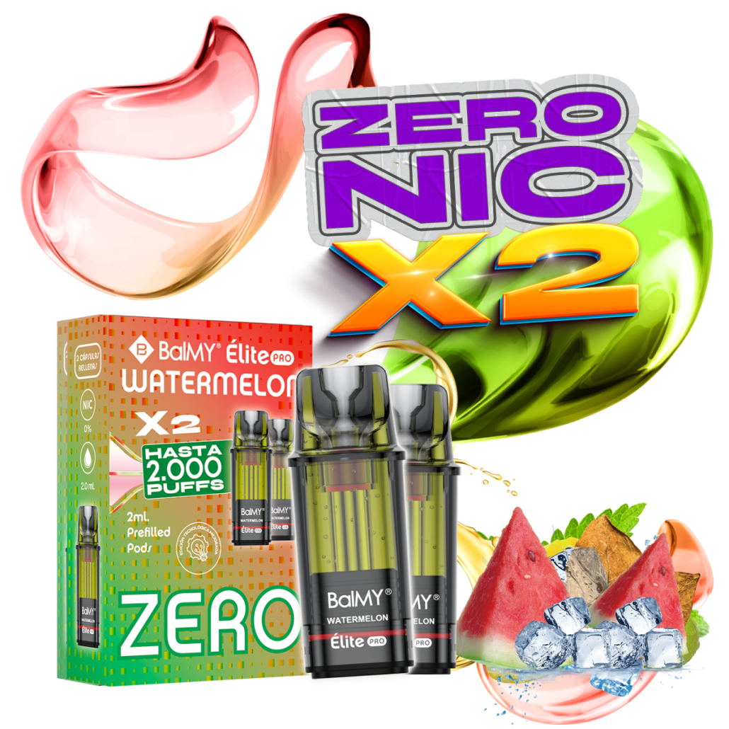 Pack de 2 Recargas BALMY Elite Pro Watermelon Zero