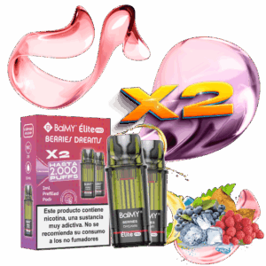 Pack de 2 Recargas Para Pod Desechable BALMY Elite Pro Berries Dreams