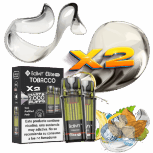 Pack de 2 Recargas Pod Desechable BALMY Elite Pro Tabacco