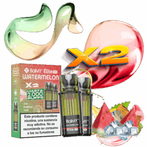 Pack de 2 Recargas Pod Desechable BALMY Elite Pro Watermelon